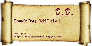 Domány Dániel névjegykártya